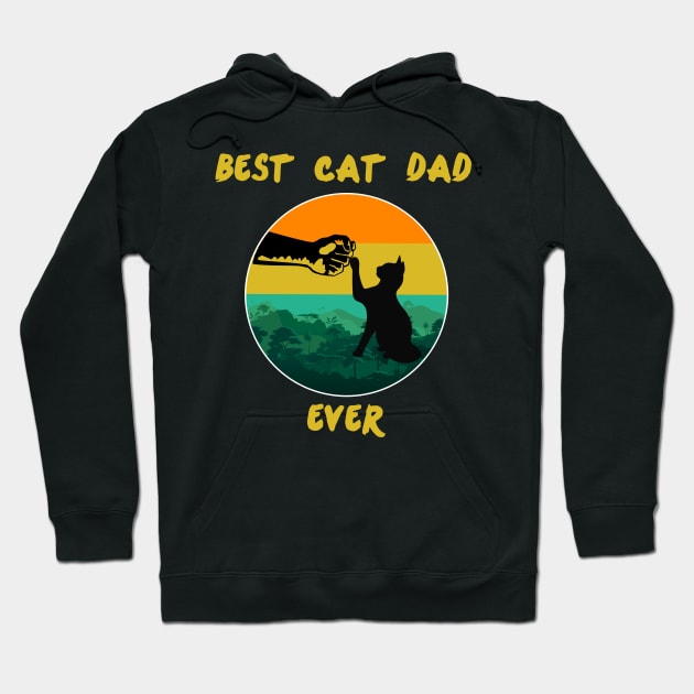 Best Cat Dad Ever Hoodie by DesignerMAN